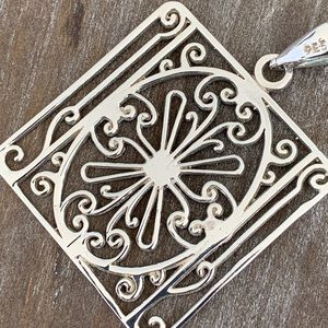 Charleston gate sterling silver pendant